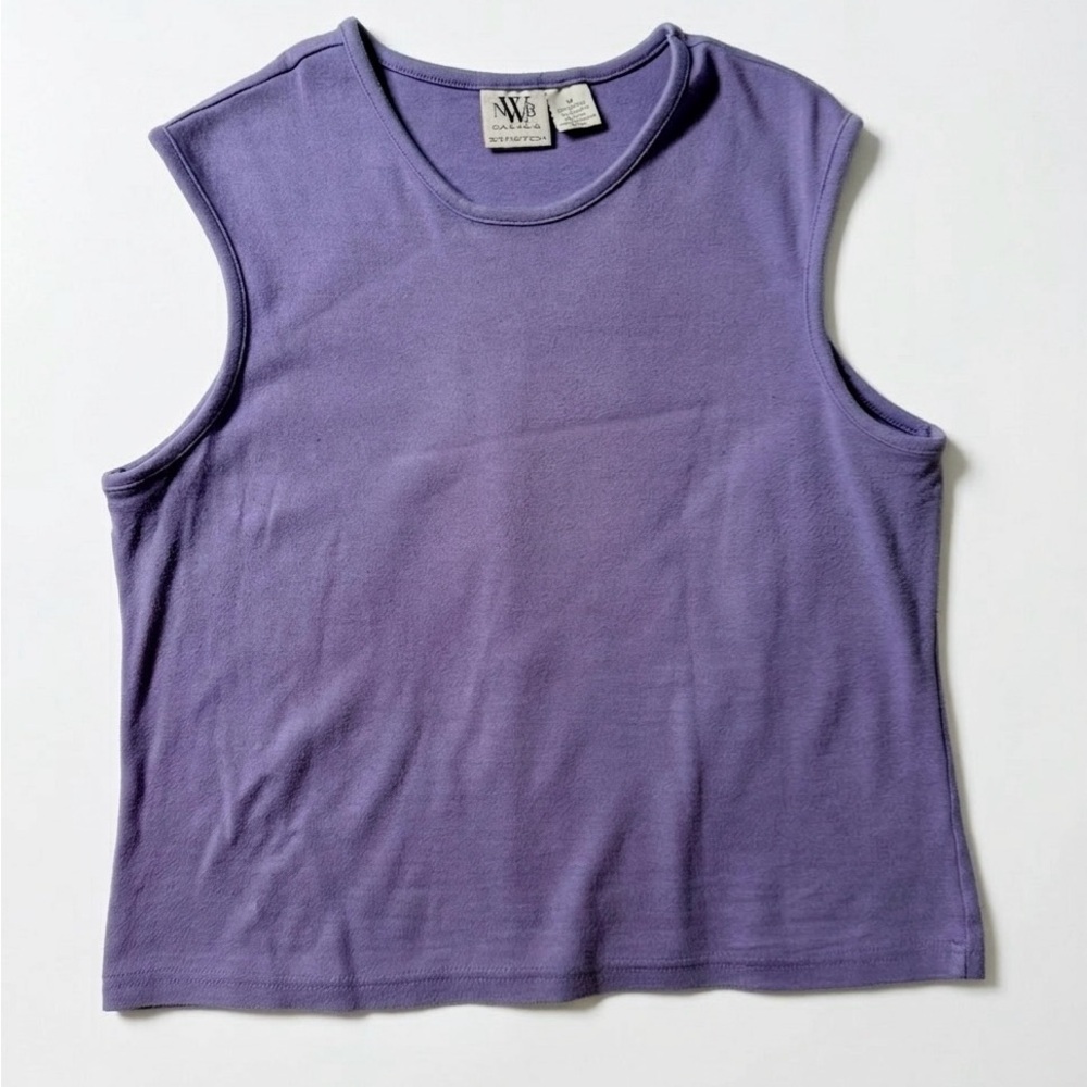 NWB Casuals Women’s Lavender Sleeveless Knit Tank Top - Picture 2 of 5